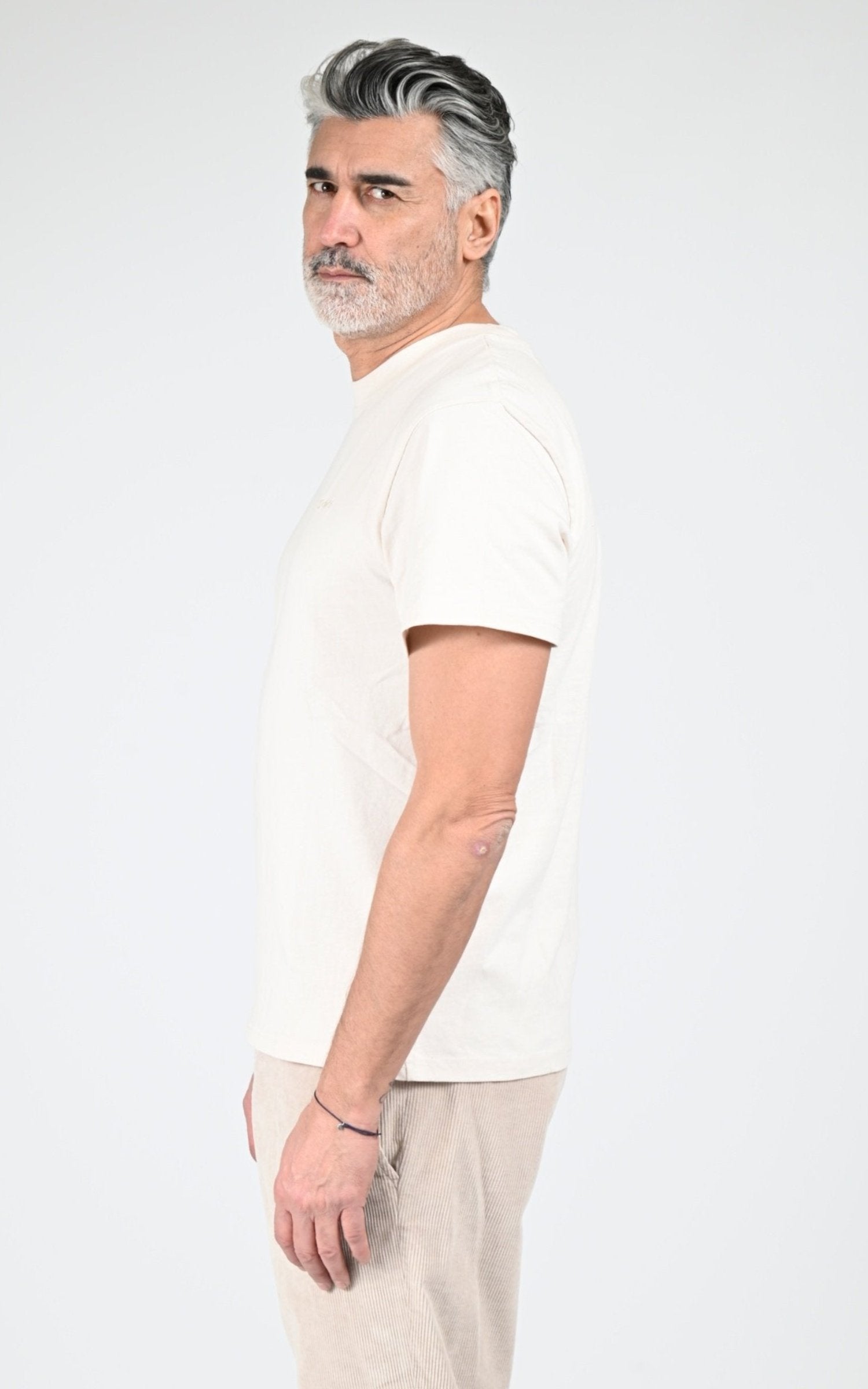 T-shirt Textile Homme Jaj -Schott-, modèle Ts cliff1 de couleur white 2