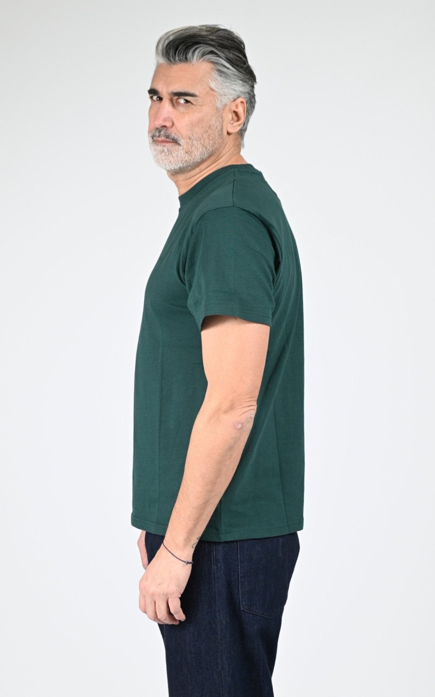 T-shirt Textile Homme Jaj -Schott-, modèle Ts cliff1 de couleur pacific