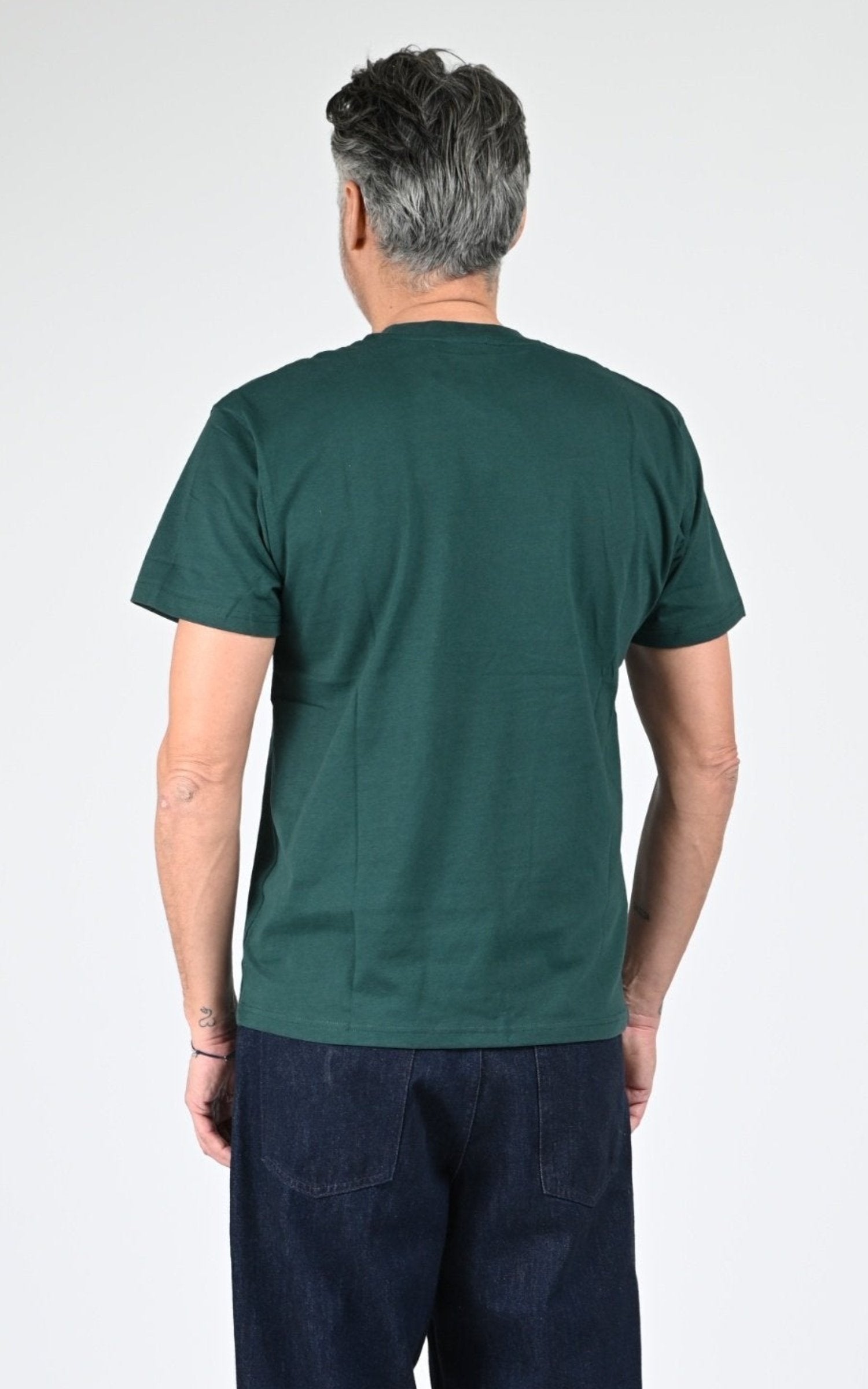 T-shirt Textile Homme Jaj -Schott-, modèle Ts cliff1 de couleur pacific