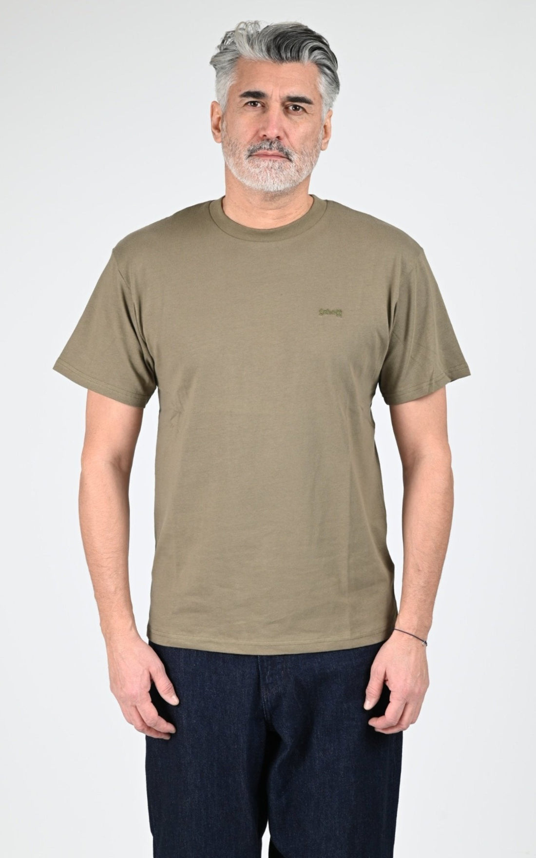 T-shirt Textile Homme Jaj -Schott-, modèle Ts cliff1 de couleur khaki