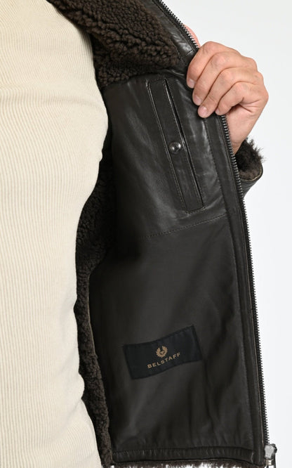 Blouson Df Homme Belstaff, modèle Tundra jacket 104592 de couleur major brown