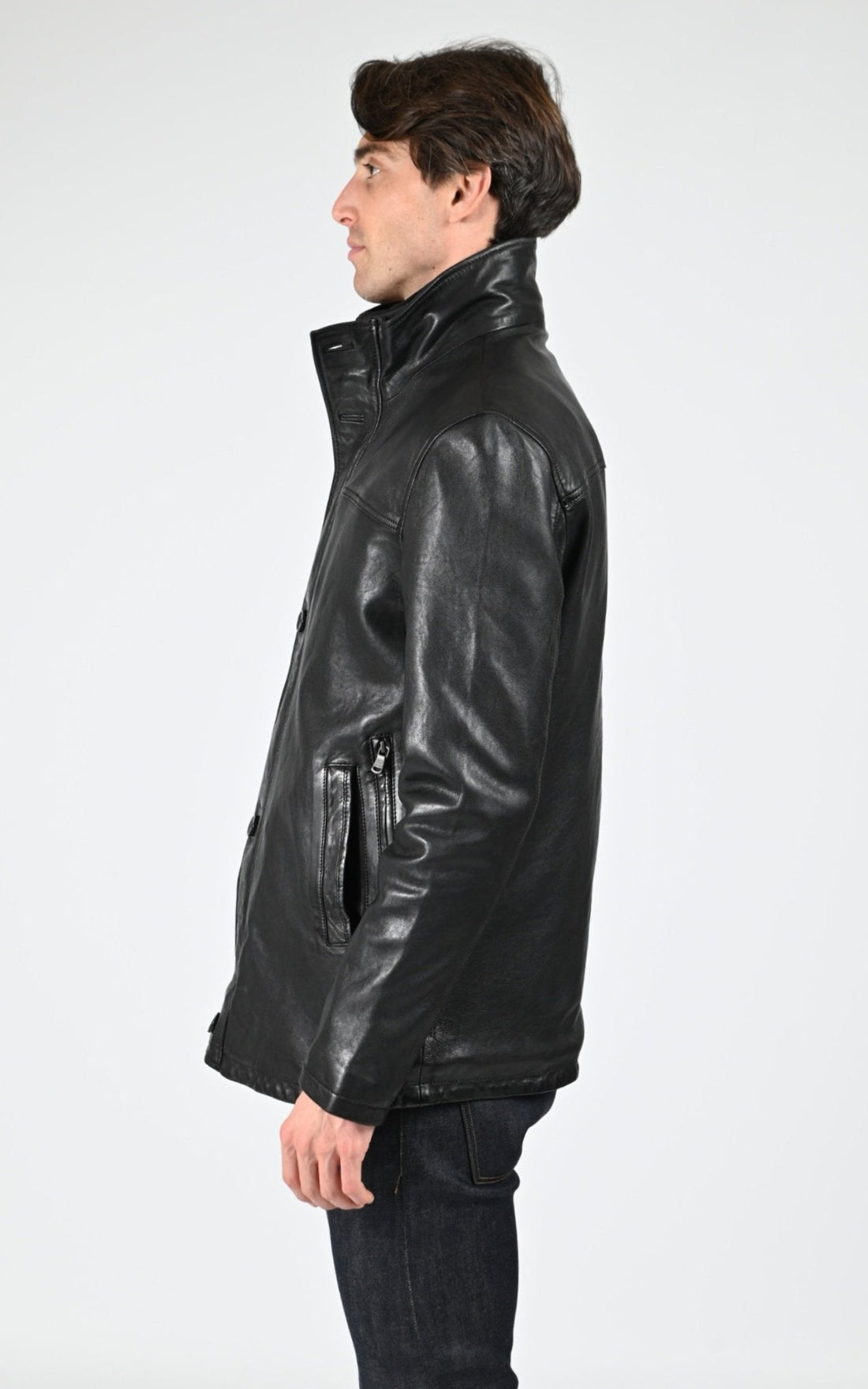 Veste Cuir Homme Daytona 73, modèle Tyler 100120 de couleur black