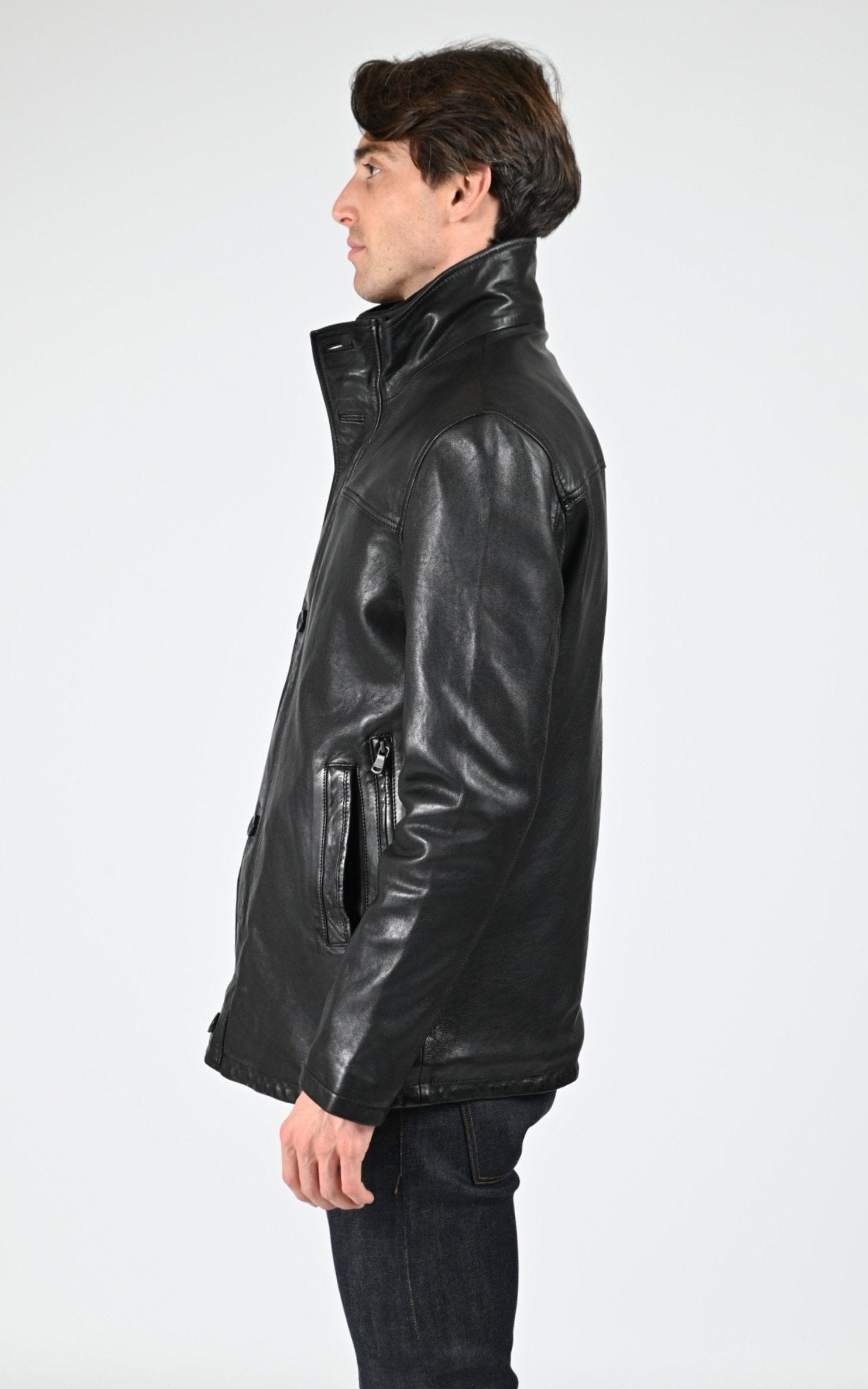 Veste Cuir Homme Daytona 73, modèle Tyler 100120 de couleur black 3