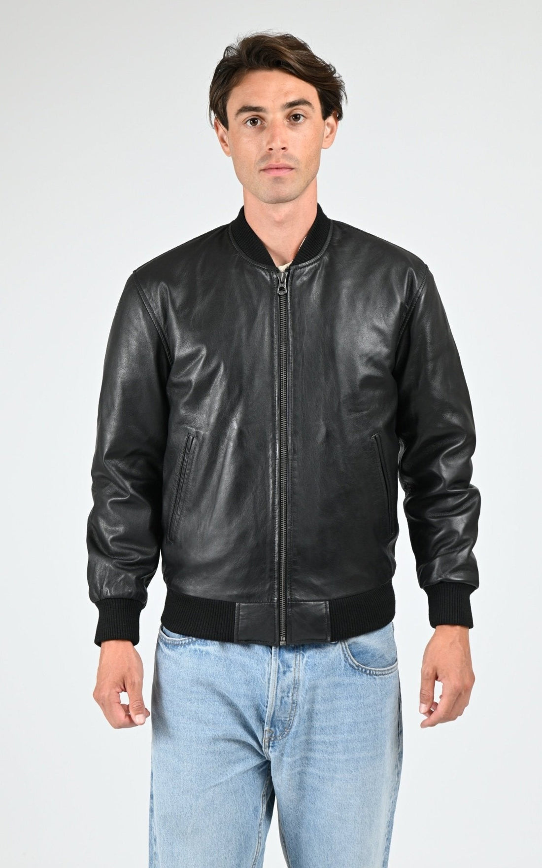 Blouson Cuir Homme Daytona 73, modèle Tyron 104443 de couleur black
