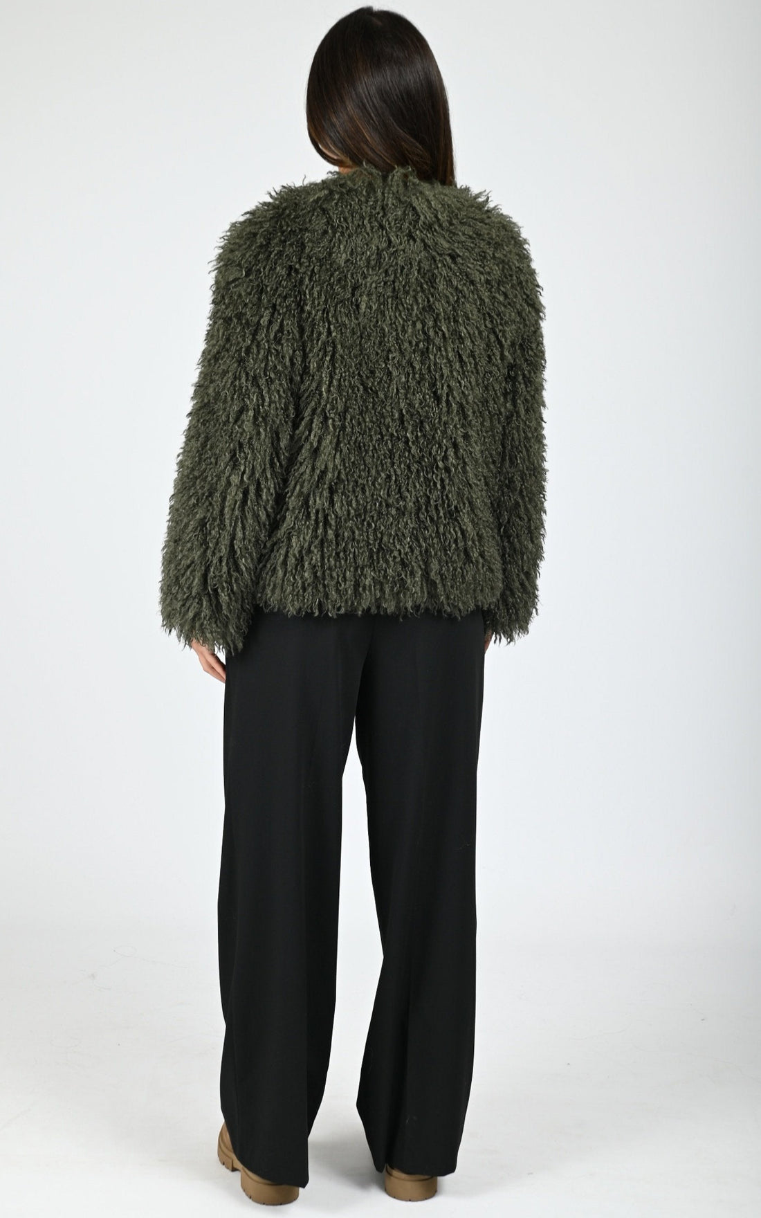 Blouson fausse fourrure Terry kaki