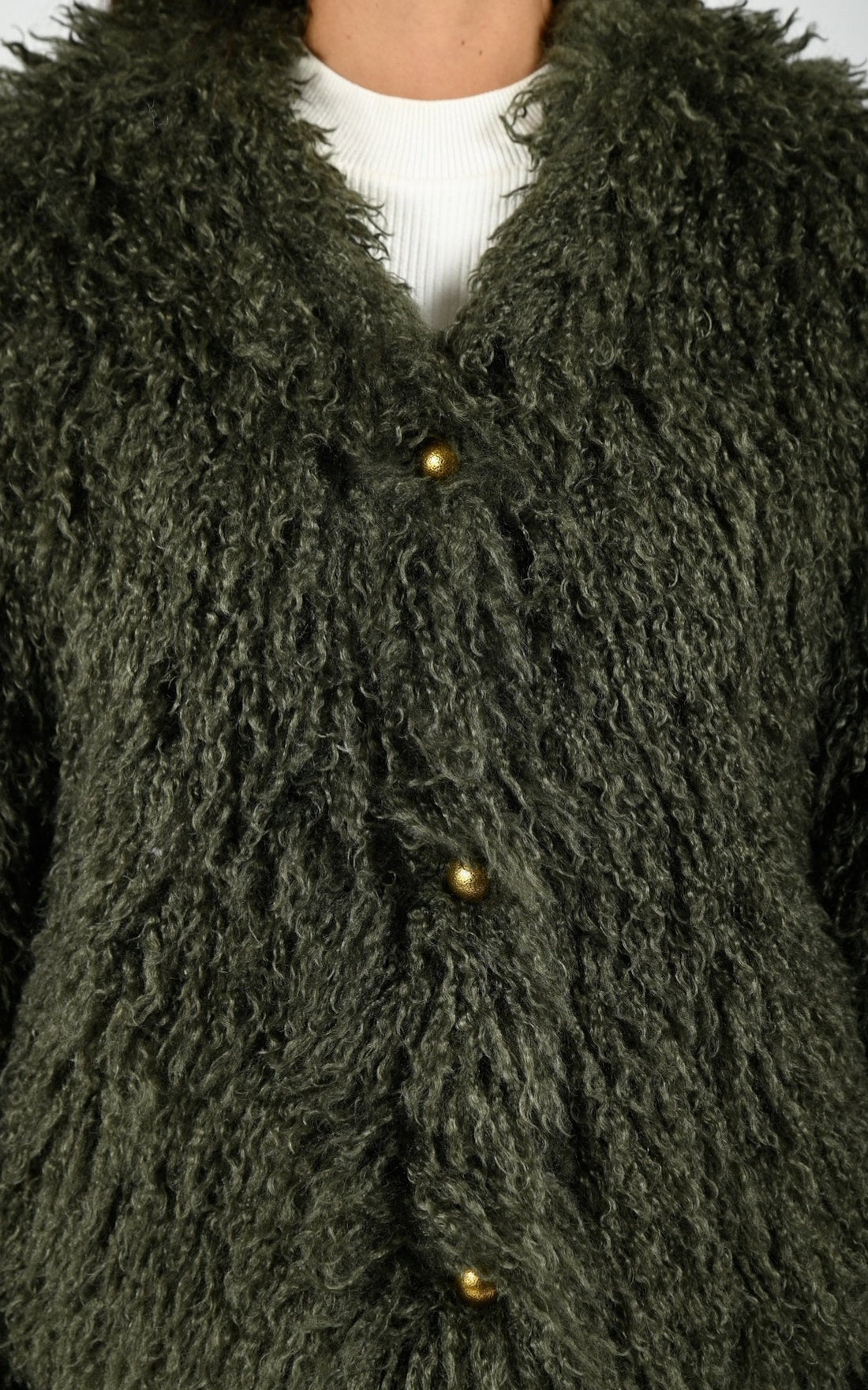 Blouson fausse fourrure Terry kaki