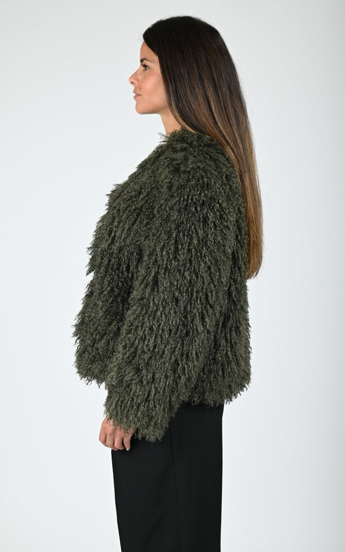 Blouson fausse fourrure Terry kaki
