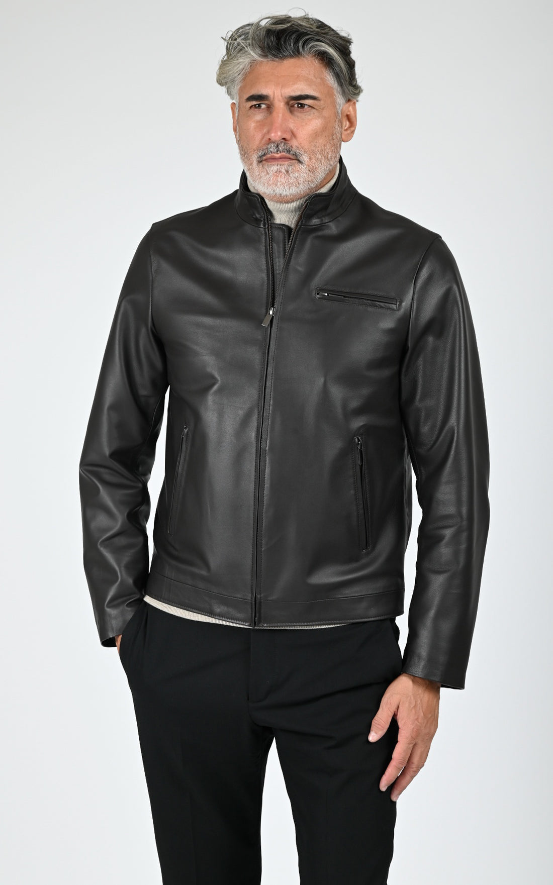 Blouson Trendy cuir marron