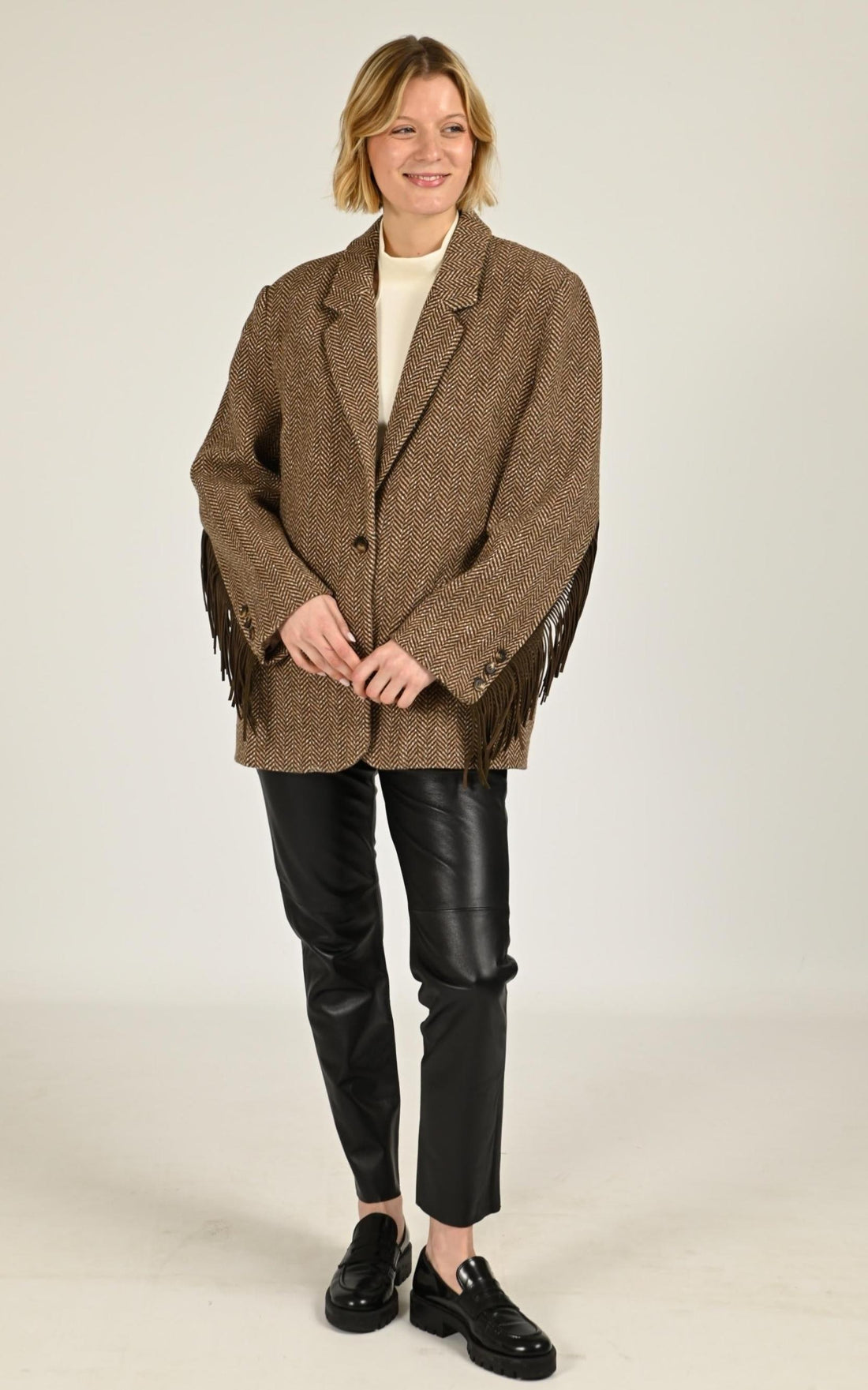 Veste Textile Femme La Petite Etoile, modèle Valyn de couleur marron