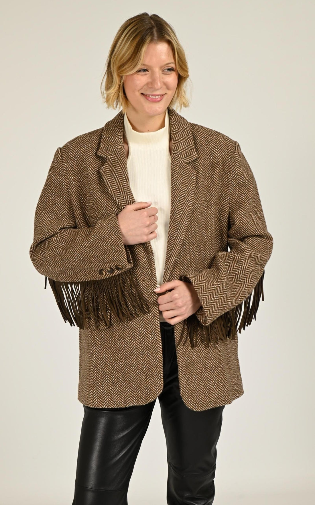 Veste Textile Femme La Petite Etoile, modèle Valyn de couleur marron