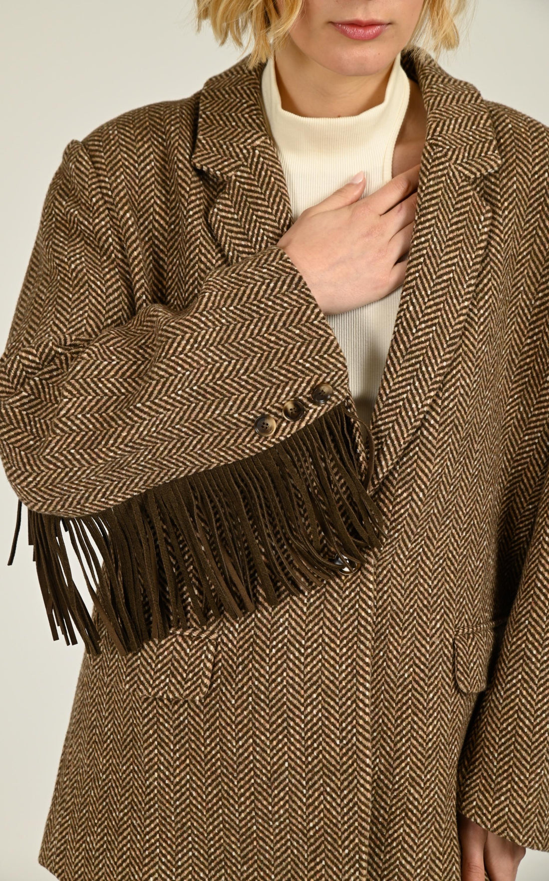 Veste Textile Femme La Petite Etoile, modèle Valyn de couleur marron