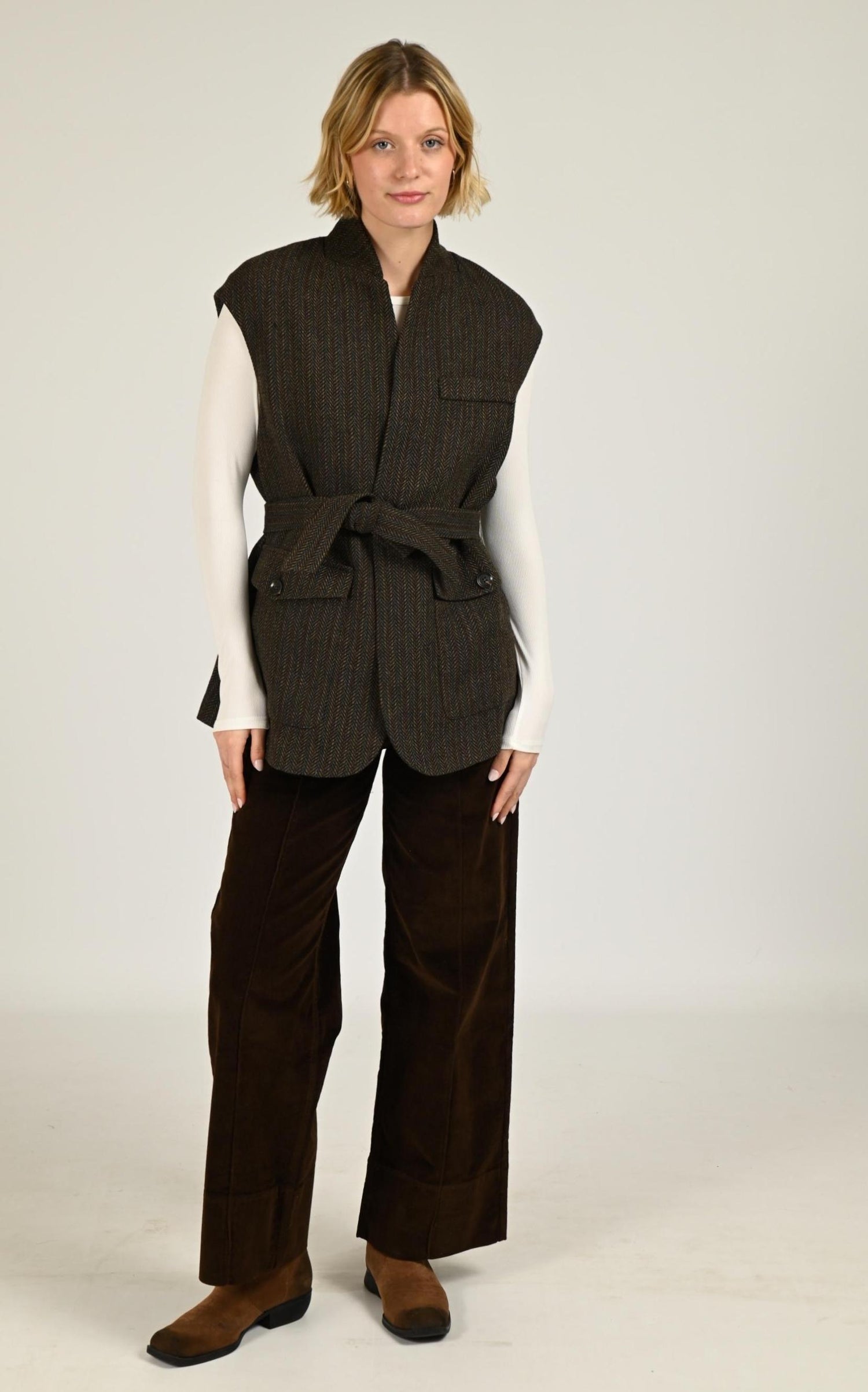 Veste Textile Femme La Petite Etoile, modèle Velia de couleur marron 2
