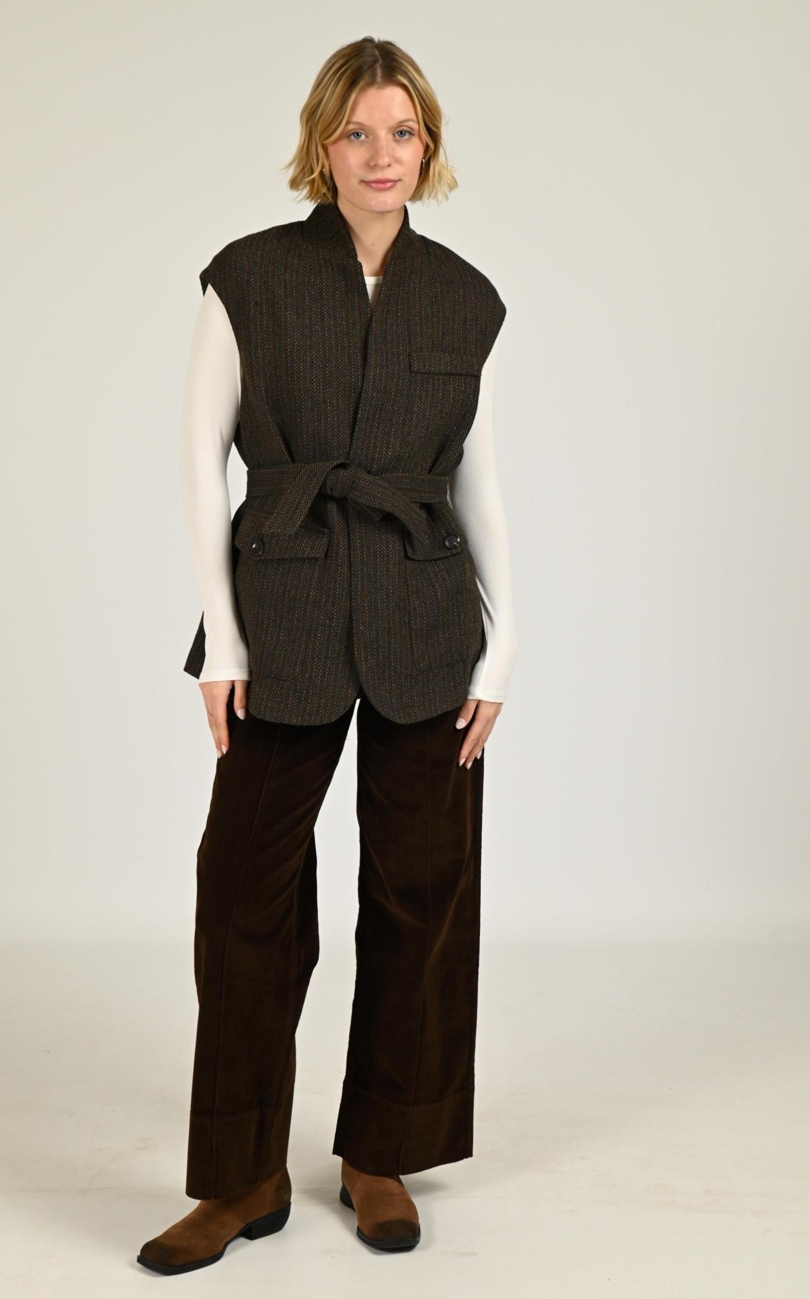 Veste Textile Femme La Petite Etoile, modèle Velia de couleur marron