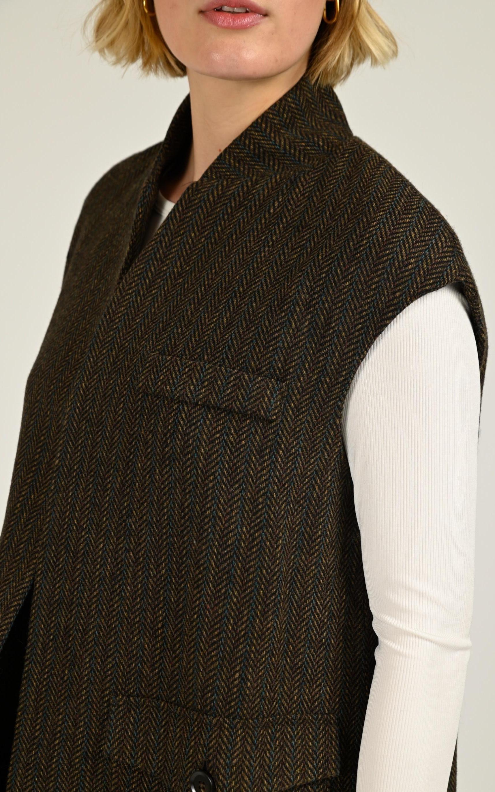 Veste Textile Femme La Petite Etoile, modèle Velia de couleur marron