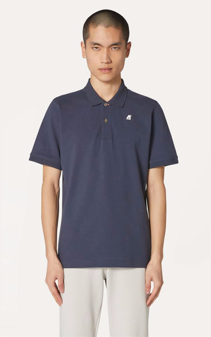 Polo Textile Homme K-way, modèle Vinnie k1125cw de couleur bleu