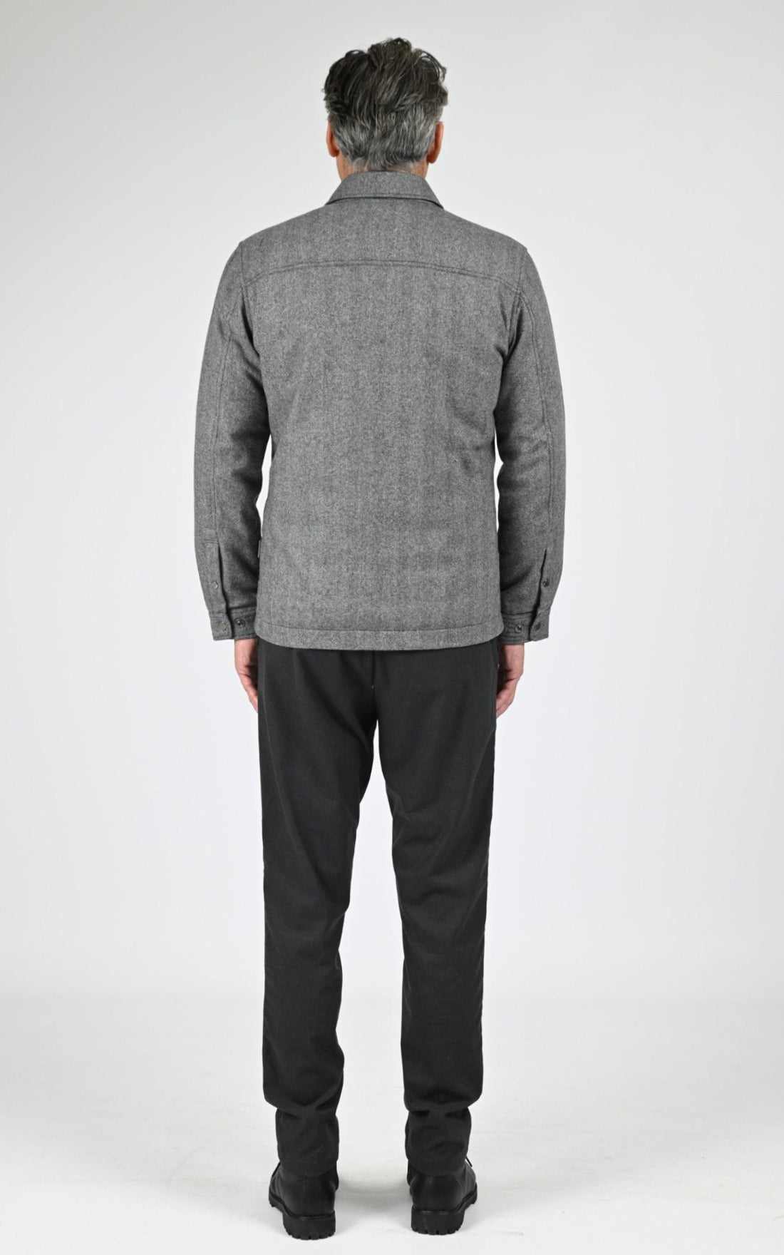 Veste Textile Homme Woolrich, modèle Wool check alaskan os2018 de couleur herringbone