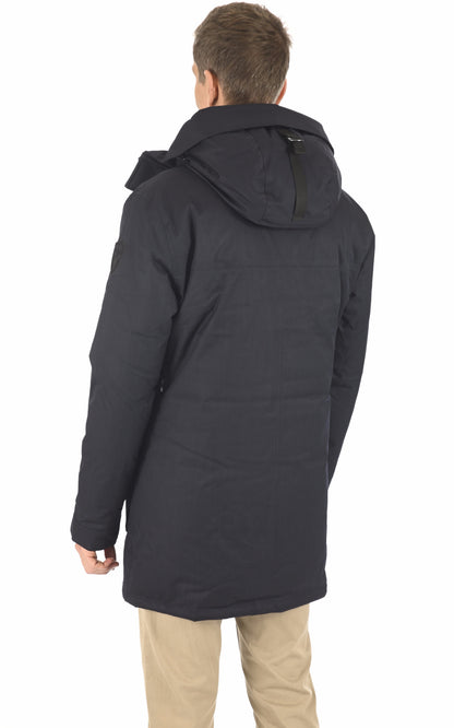 3/4 doudoune Textile Homme Nobis, modèle Yves nf de couleur bleu