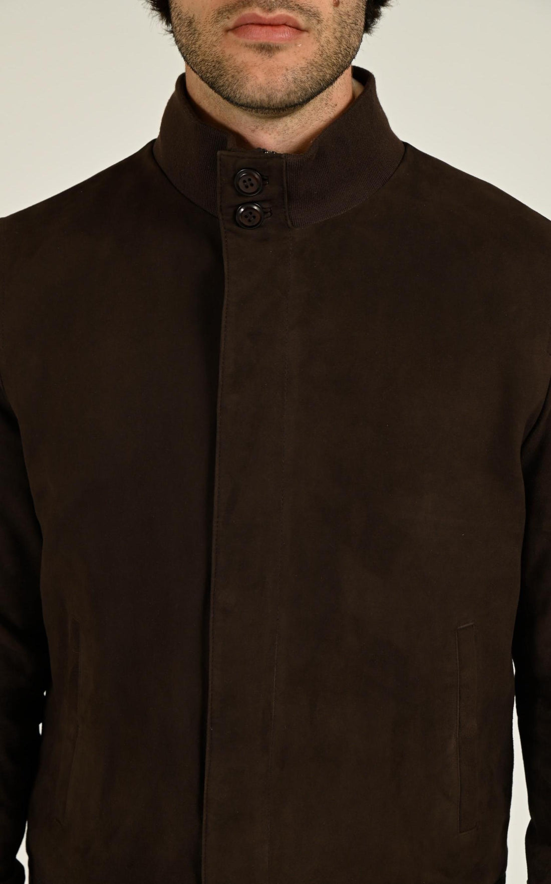 Blouson Daim Homme Serge Pariente, modèle Ziggy de couleur marron