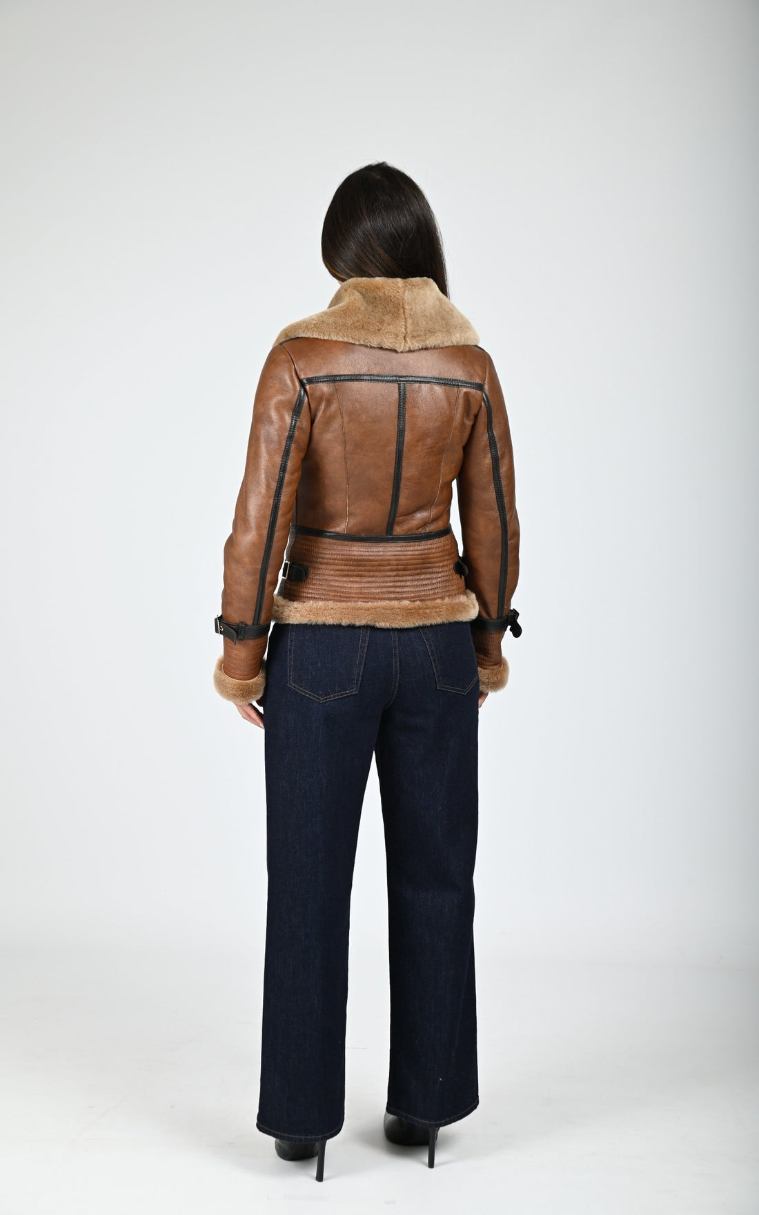 Bombardier Df Femme La Canadienne, modèle Zion de couleur cognac / fauve
