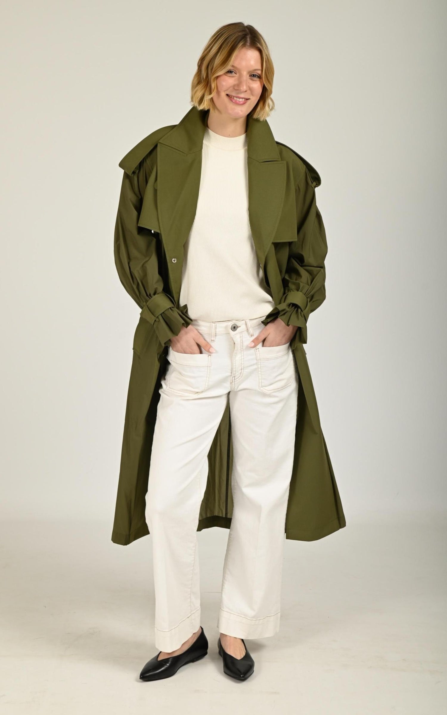 7/8 Textile Femme Mackage, modèle Zonomi de couleur light military 5