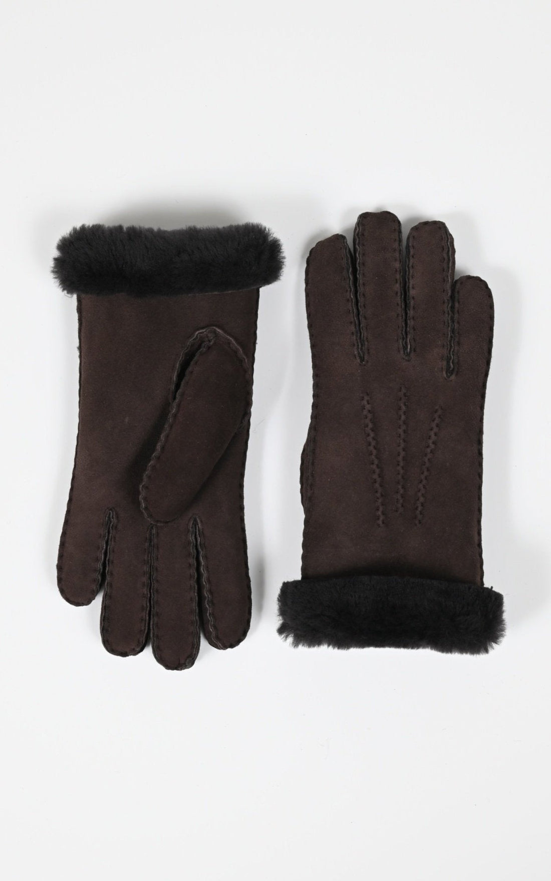 Gants Df Femme Levinsky Leather, modèle Zxm-010 de couleur dark brown