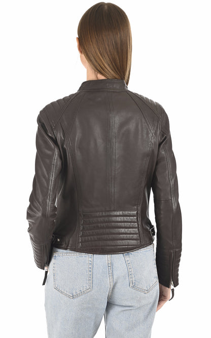 A &quot;LOUISE&quot; Marron Serge Pariente Blouson Femme back photo