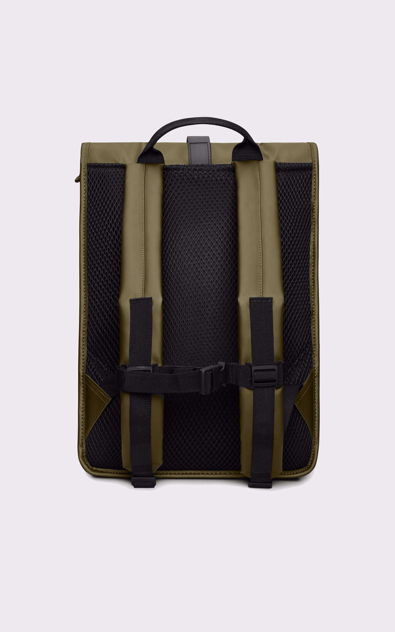 A &quot;13320 ROLLTOP RUCKSACK&quot; Kaki Rains Sac Mixte back photo 4