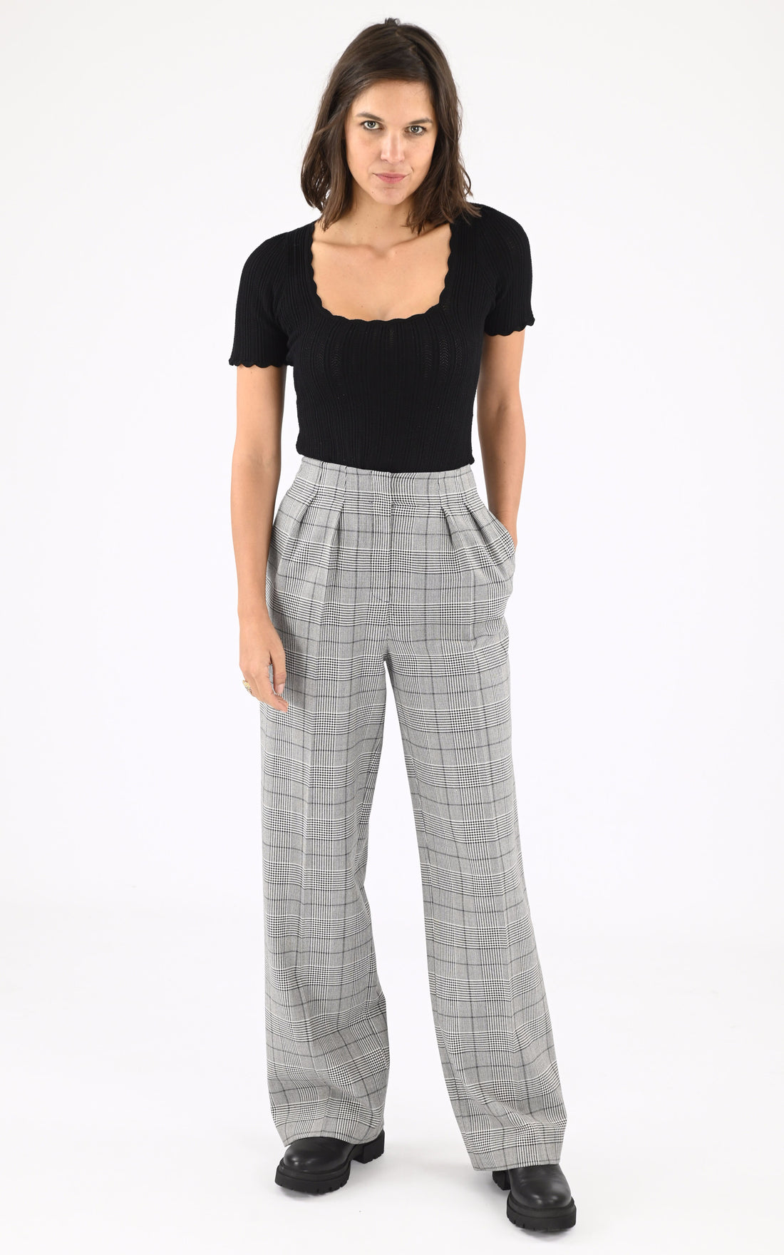 A &quot;PARIGI&quot; Noir Tara Jarmon Pantalon Femme opened photo