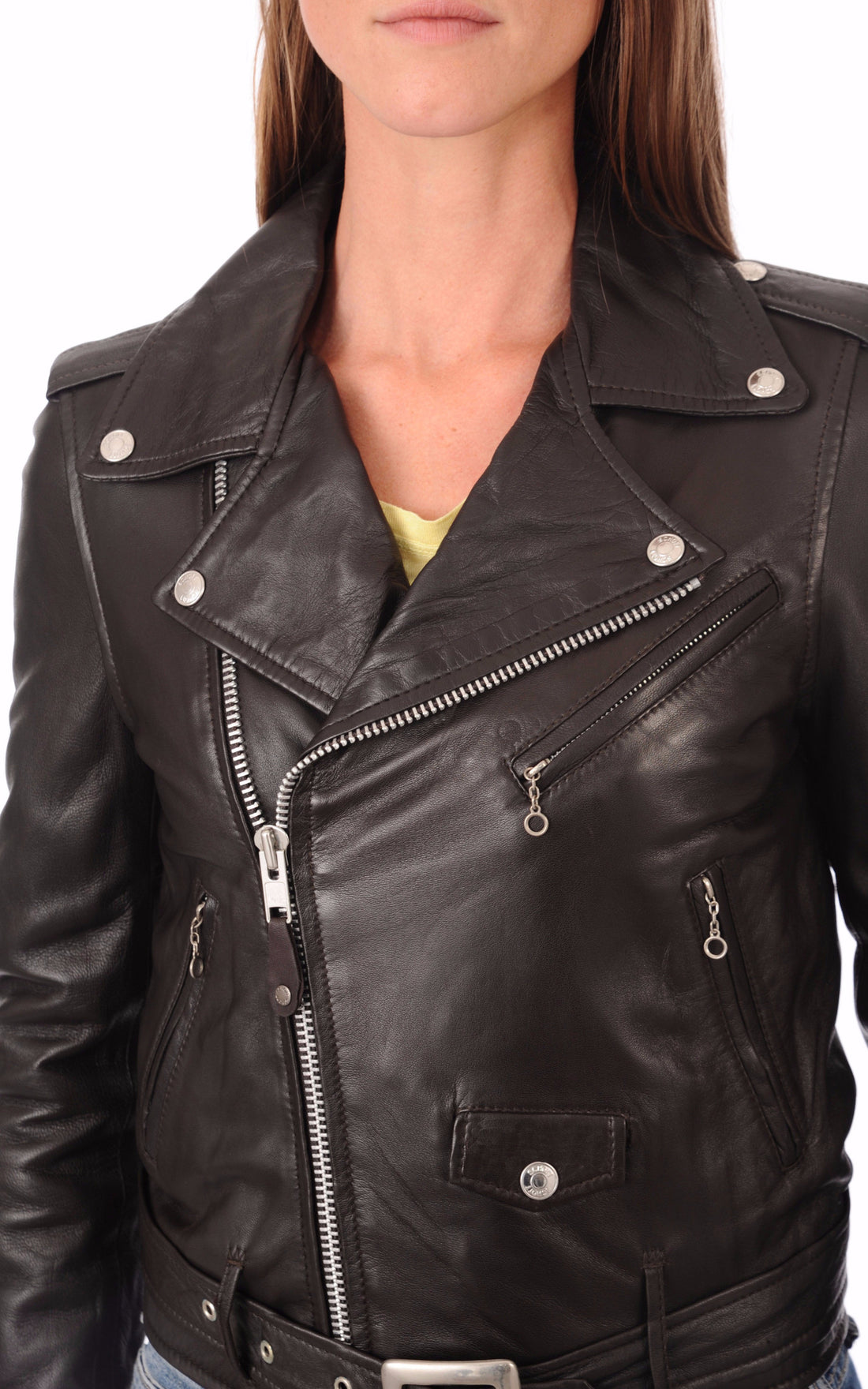 A &quot;LCW8600&quot; Marron Schott Blouson Femme opened photo