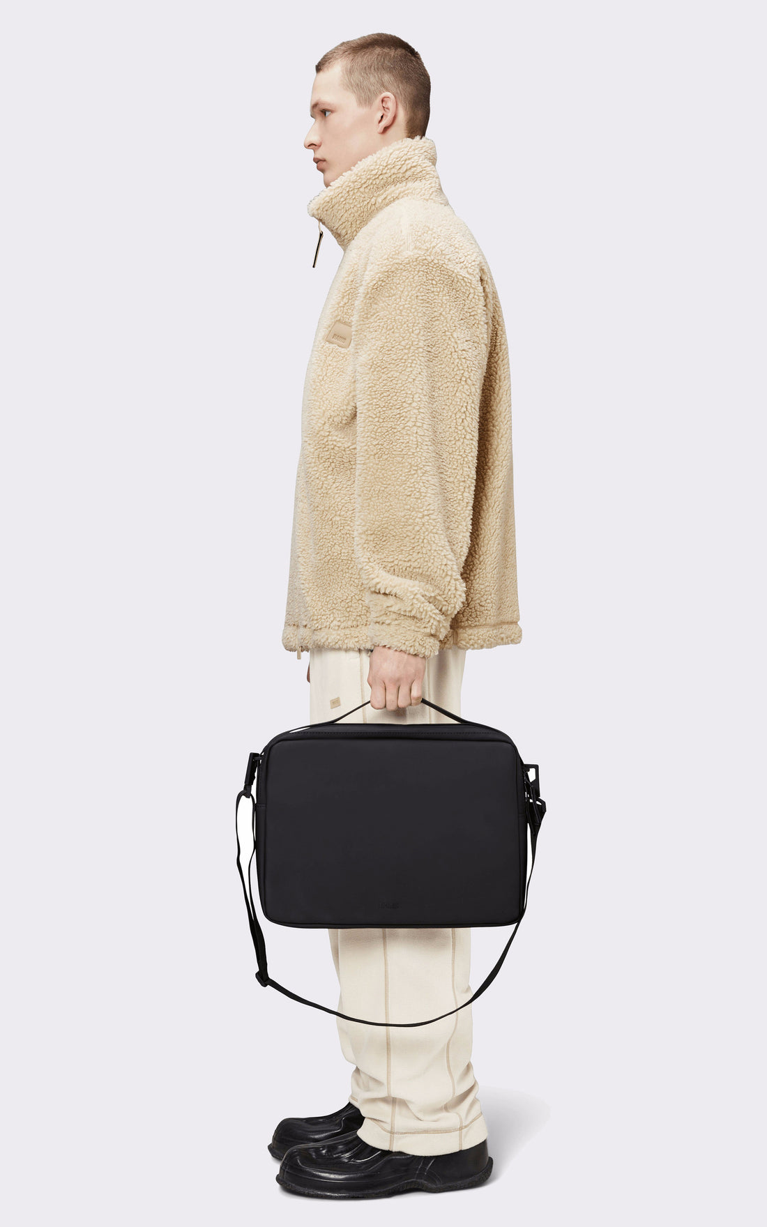 A &quot;13290 LAPTOP BAG&quot; Noir Rains 3/4 Mixte opened photo