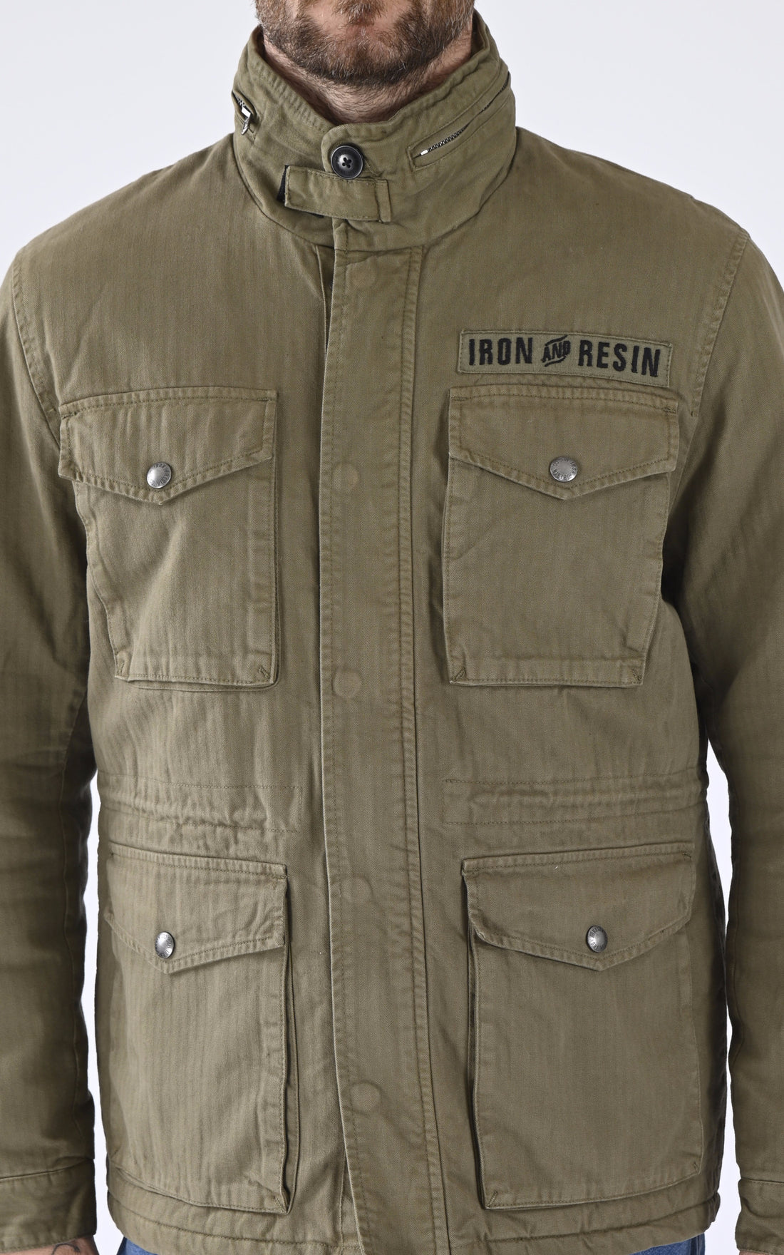 A &quot;M65 103673&quot; Kaki Iron&amp;Resin Veste Homme opened photo