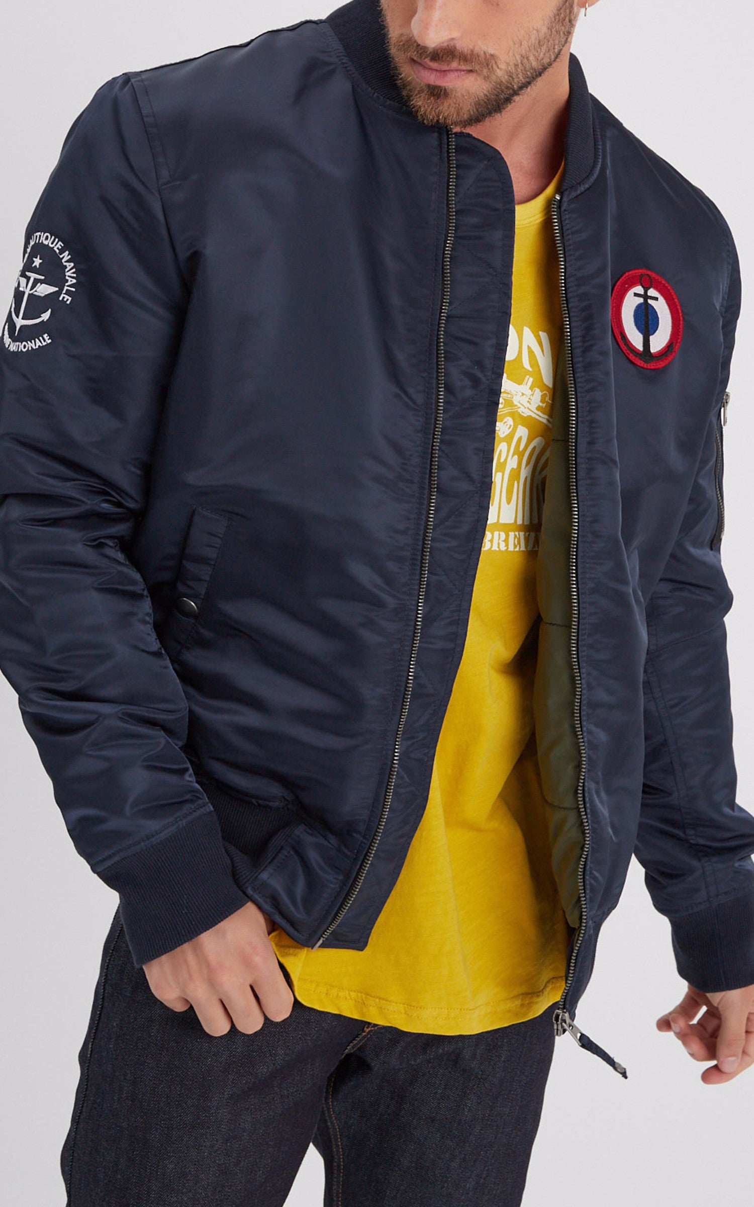 A &quot;SPIRIT MN 102518&quot; Bleu Marine Marine Nationale Blouson Mixte details photo 2