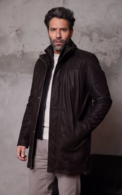 A &quot;MAX&quot; Marron La Canadienne 3/4 Homme opened photo
