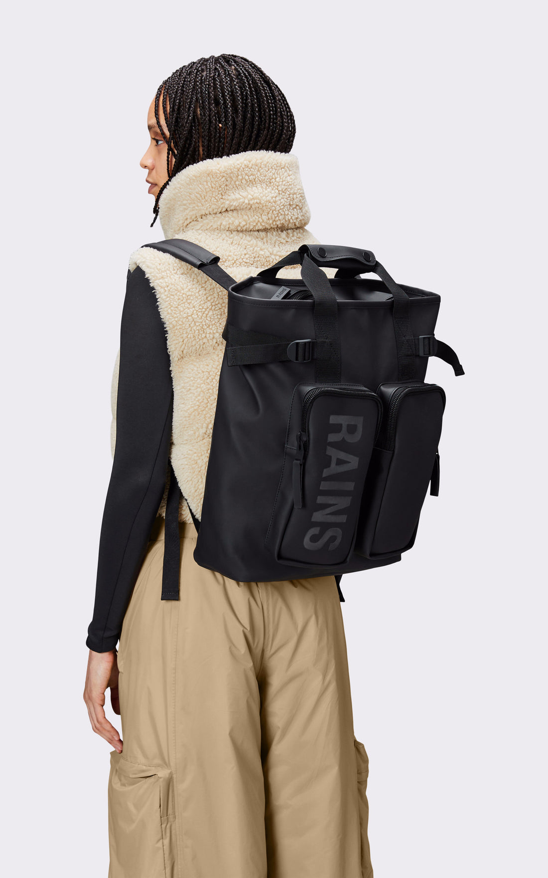 A &quot;14240 TOTE BACKPACK&quot; Noir Rains Sac Mixte interior photo