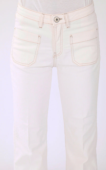 A &quot;BELLA&quot; Blanc Denim Studio Pantalon Femme details photo