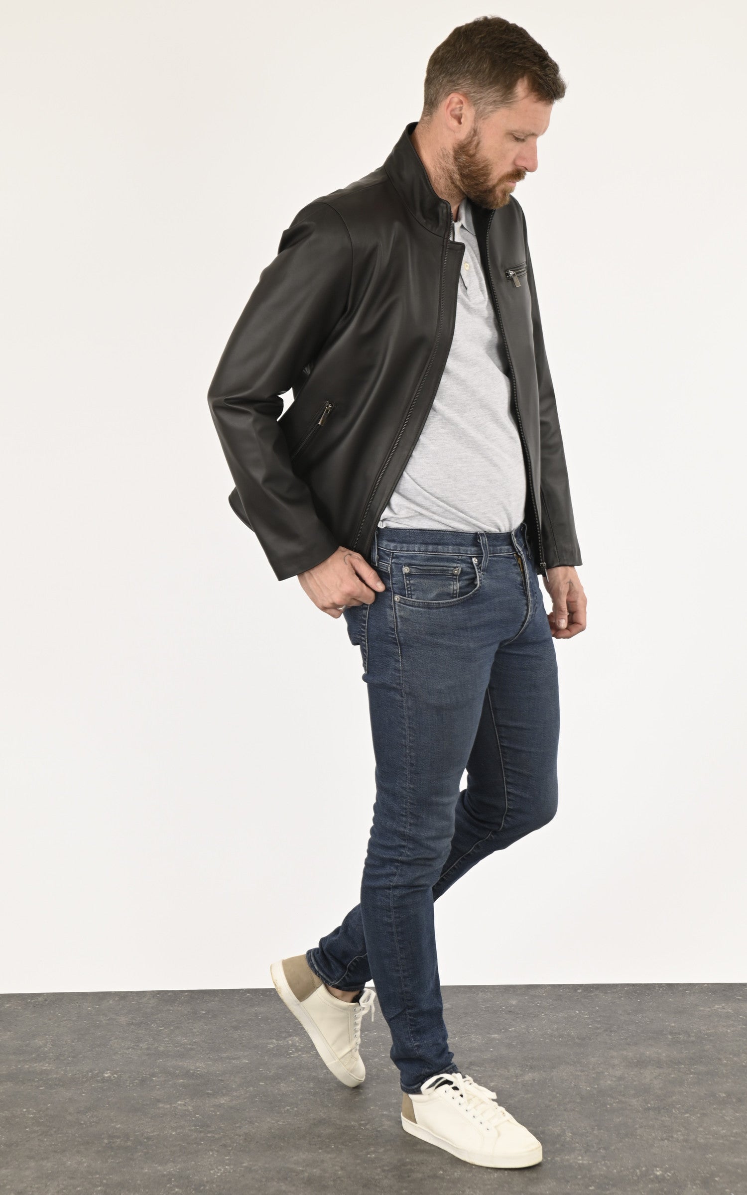 A &quot;TRENDY&quot; Marron La Canadienne Blouson Homme closed photo