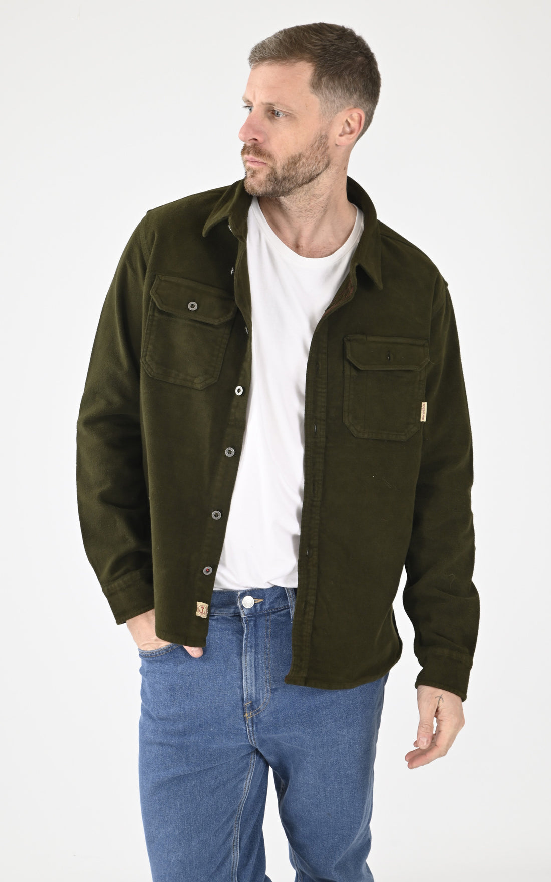 A &quot;MASON 103648&quot; Vert Iron&amp;Resin Chemise Homme opened photo