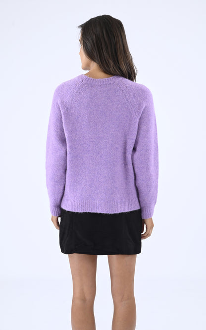 A &quot;MATYA&quot; Violet Les Tricots de Léa Pull Femme back photo