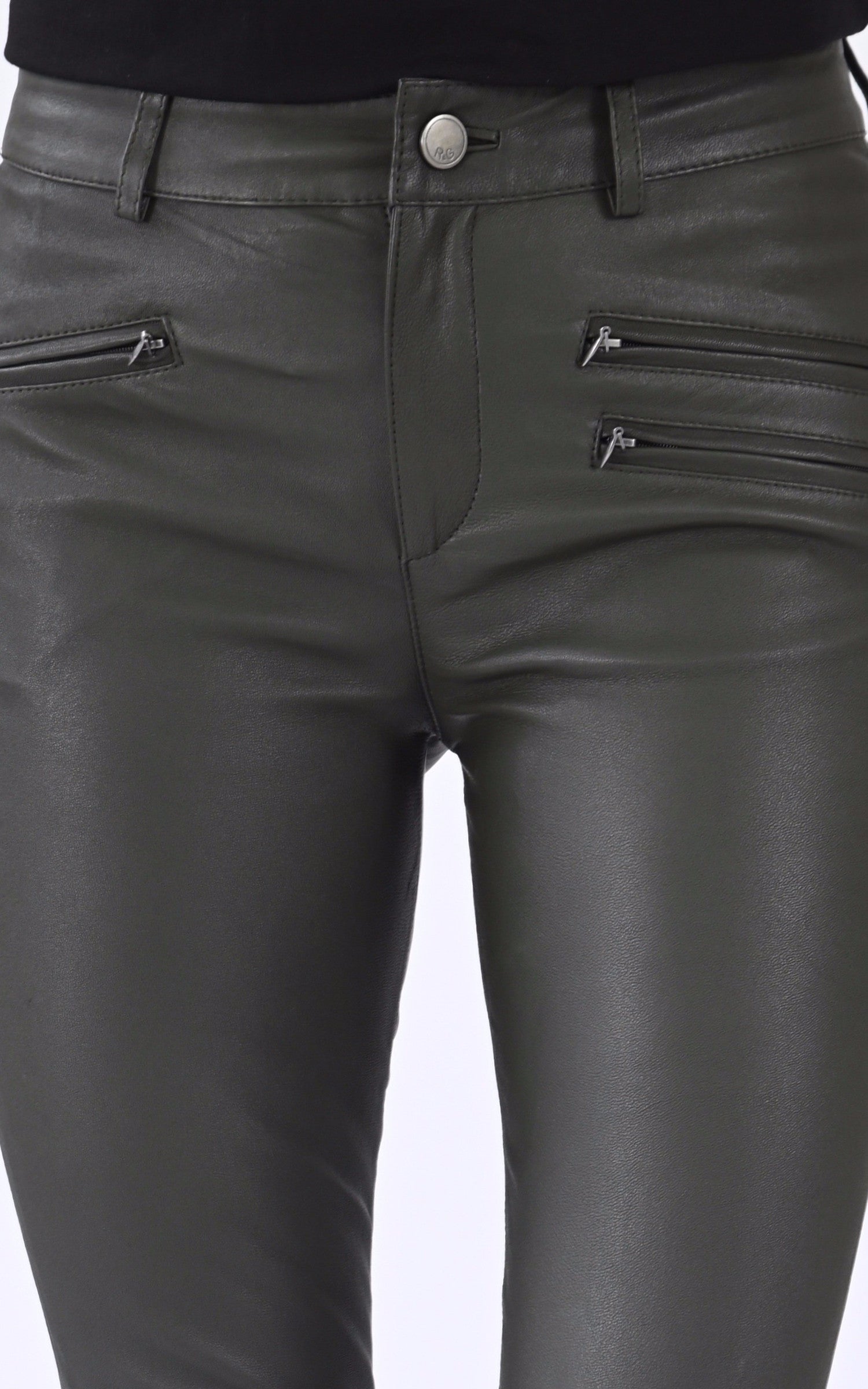 A &quot;DINA 100888&quot; Kaki Rose Garden Pantalon Femme details photo 4