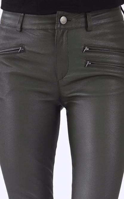A &quot;DINA 100888&quot; Kaki Rose Garden Pantalon Femme details photo