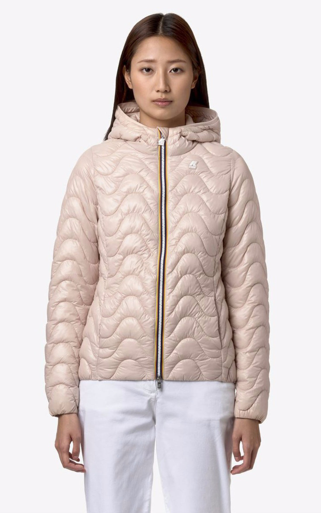 A &quot;LILY ECO WARM K5126IW&quot; Rose K-Way Blouson Femme opened photo