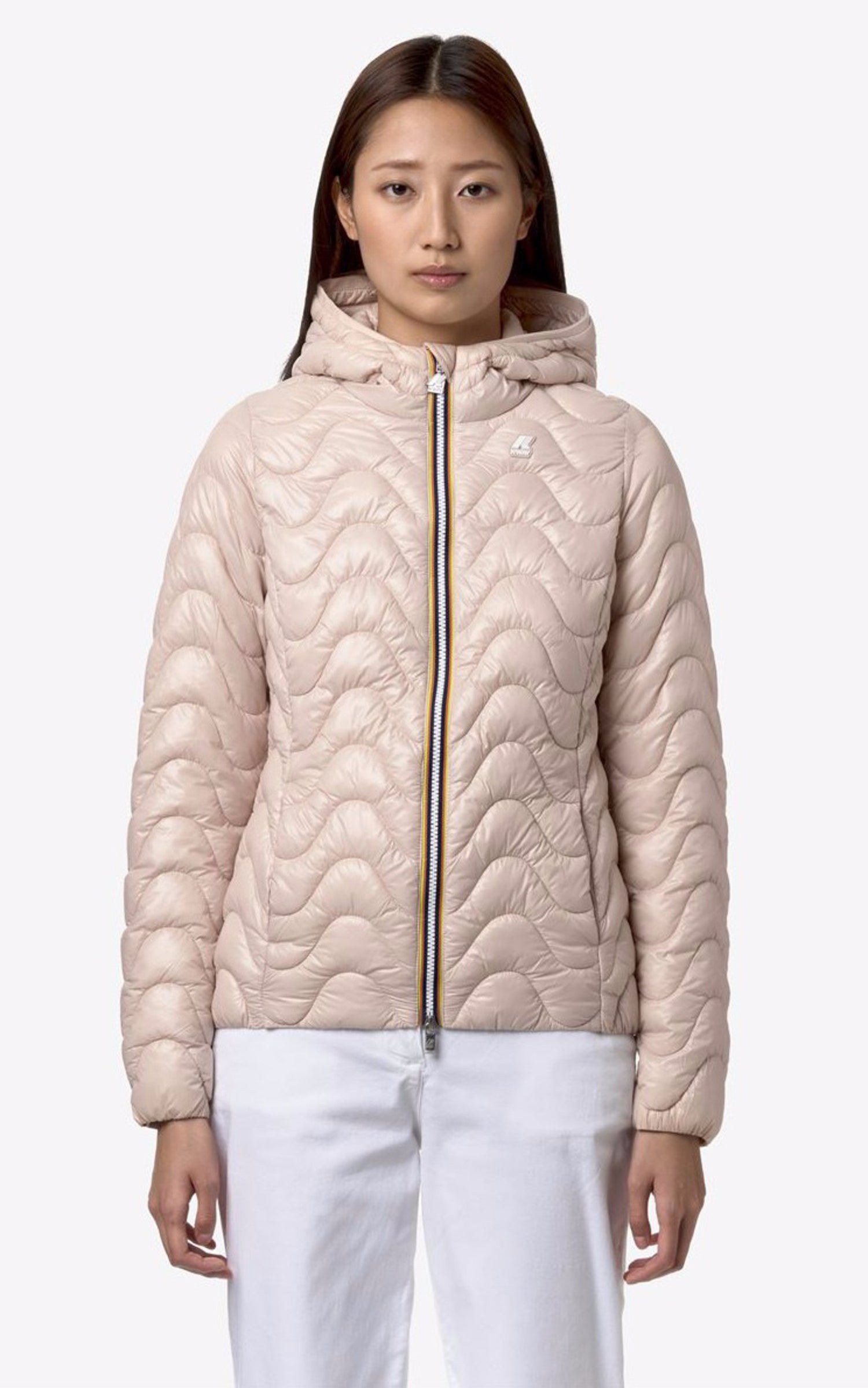 A &quot;LILY ECO WARM K5126IW&quot; Rose K-Way Blouson Femme opened photo 1