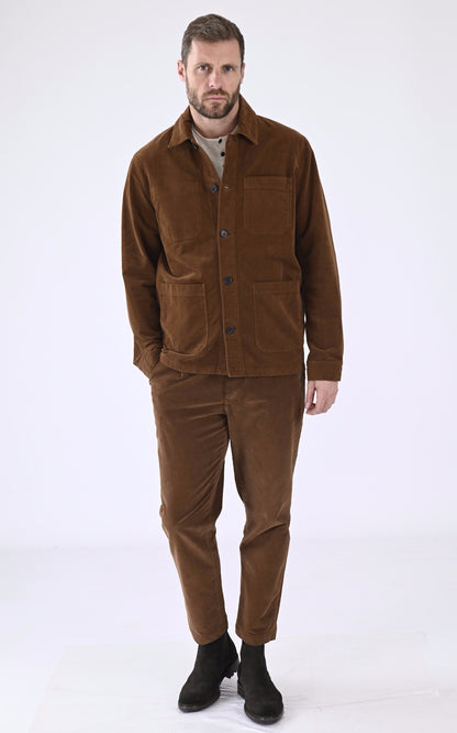 A &quot;VESTE PEINTRE V003TI120&quot; Marron Maison Standards Veste Homme closed photo