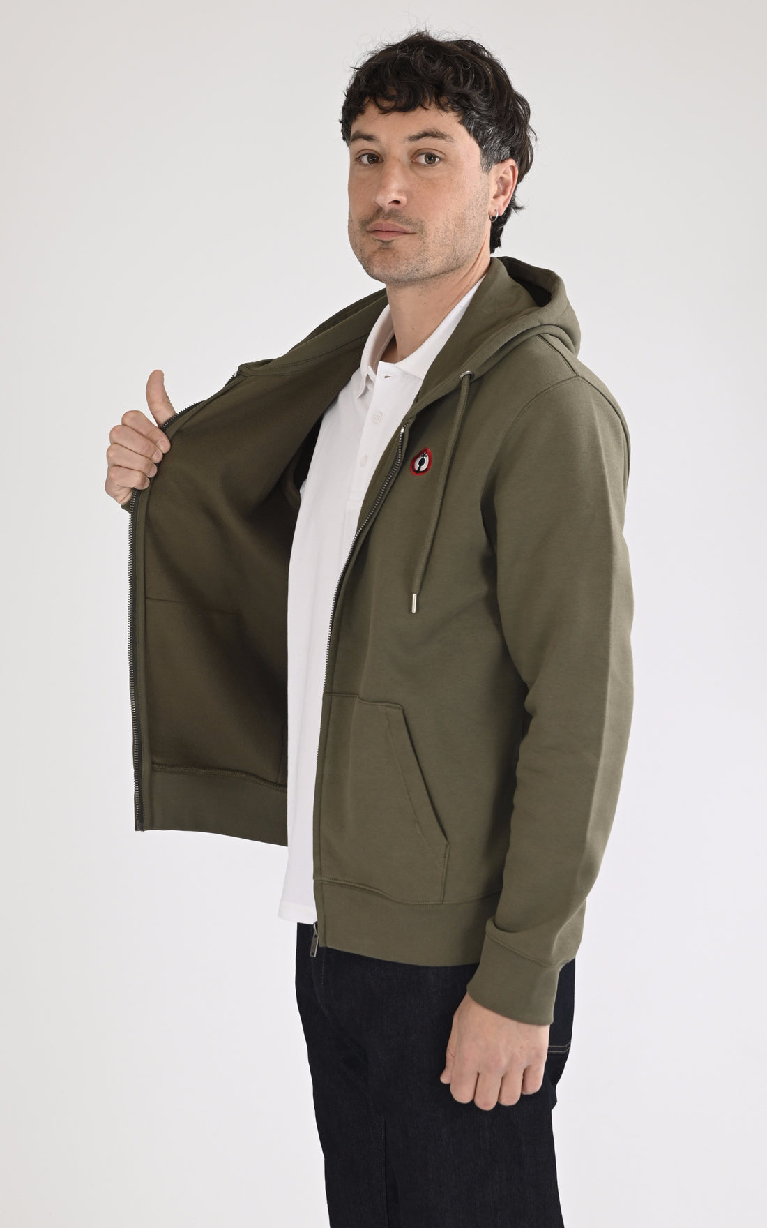 A &quot;BEECHCRAFT 103944&quot; Kaki Marine Nationale Sweat Homme opened photo