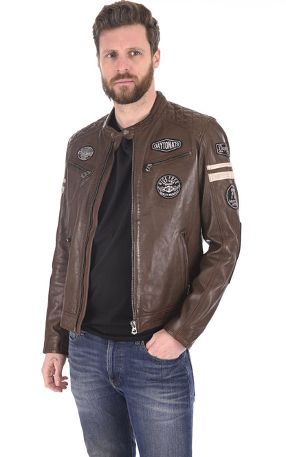A &quot;WALKER 101282&quot; Marron Daytona 73 Blouson Homme opened photo