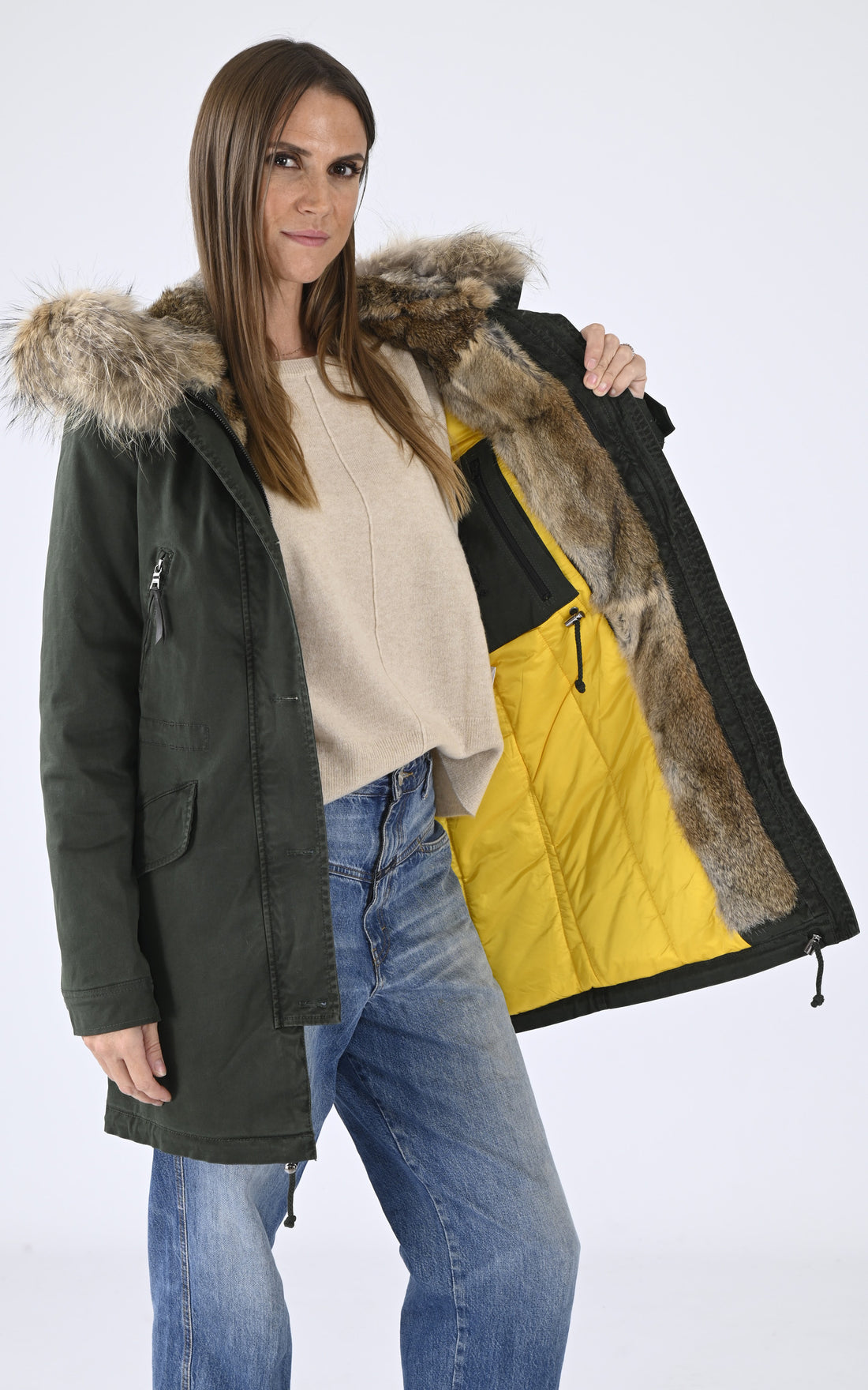 A &quot;ASPEN 515&quot; Kaki Blonde n°8 3/4 Femme opened photo