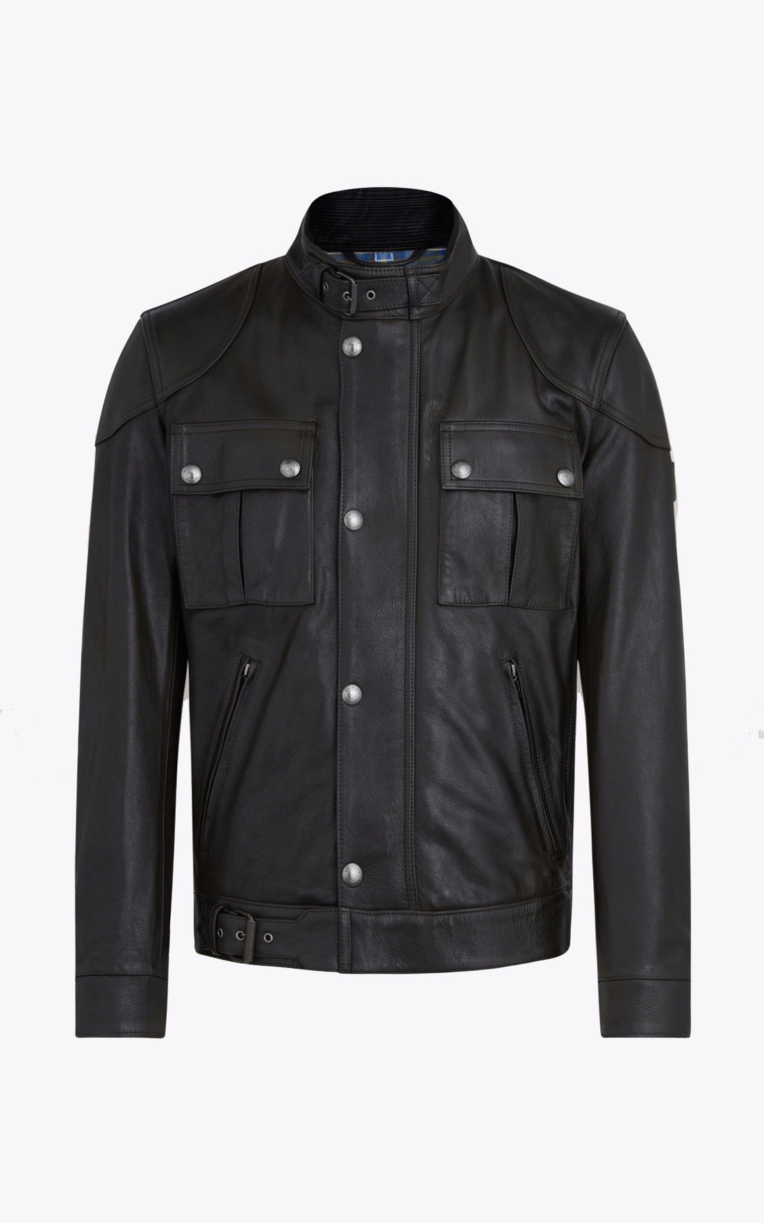 A &quot;GANGSTER 100035&quot; Noir Belstaff Blouson Homme closed photo