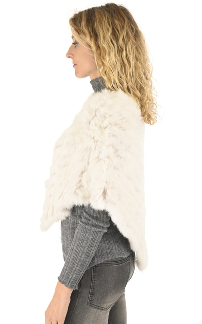 A &quot;PONCHO&quot; Craie La Canadienne Poncho Femme closed photo