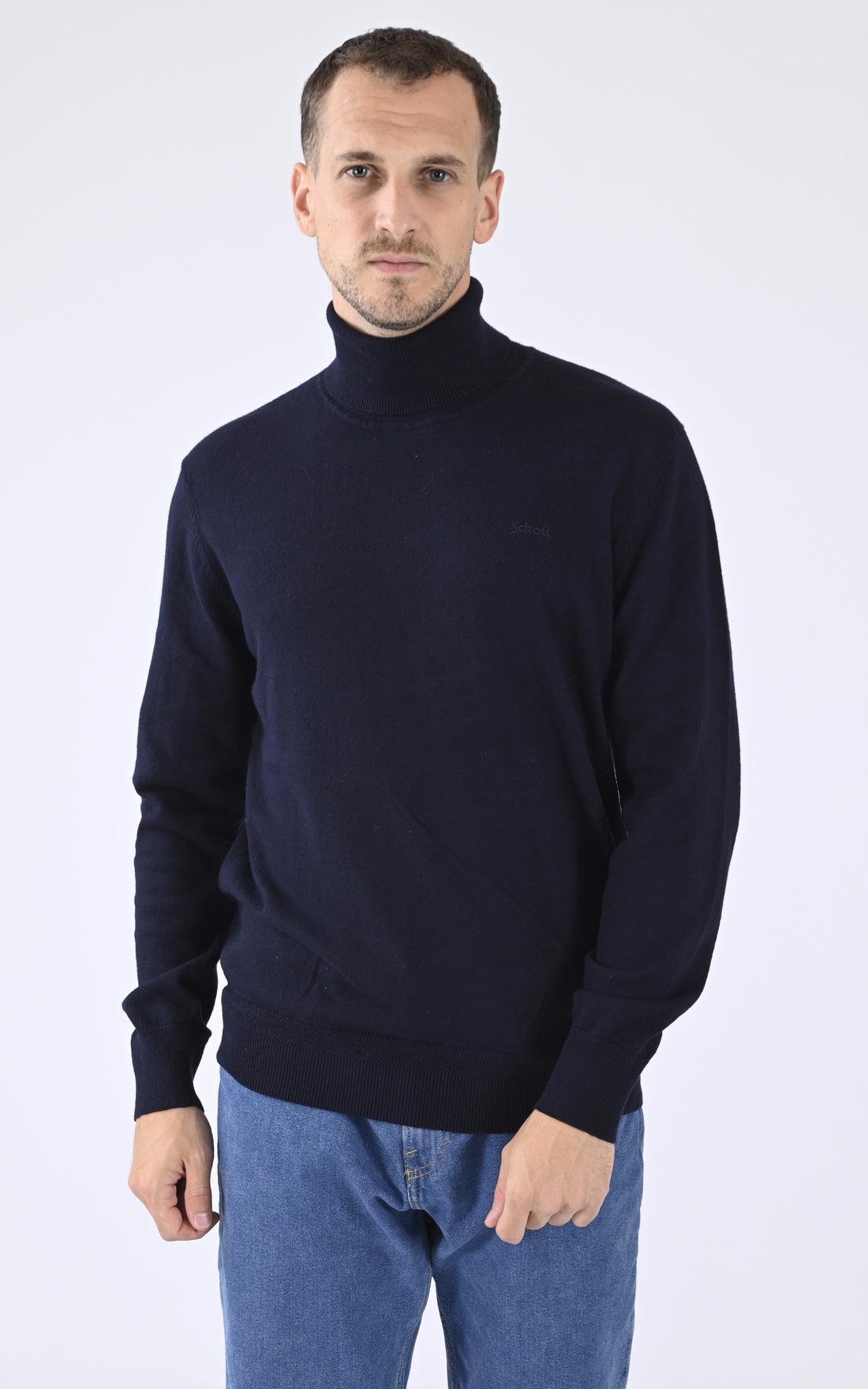 A &quot;PLBEAL4&quot; Marine Schott Pull Homme opened photo
