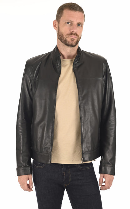 A &quot;MILOS&quot; Noir La Canadienne Blouson Homme opened photo